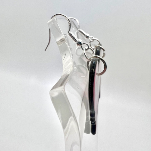 Bleeding Heart Earrings - Valentines Day Earrings - Wednesday Addams Earrings - Picture 3 of 10